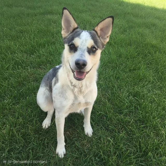 A young medium-sized female Australian Cattle Dog / Blue Heeler dog named Olivia for adoption in Albuquerque, NM