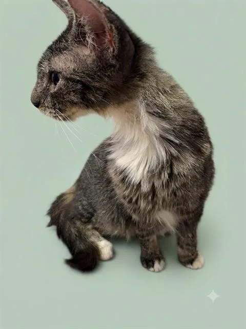 A young medium-sized female Domestic Long Hair cat named Muta for adoption in Jacksonville, FL