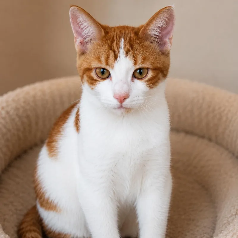 A baby medium-sized male Orange & White Domestic Medium Hair cat named Rookie for adoption in Cranston, RI