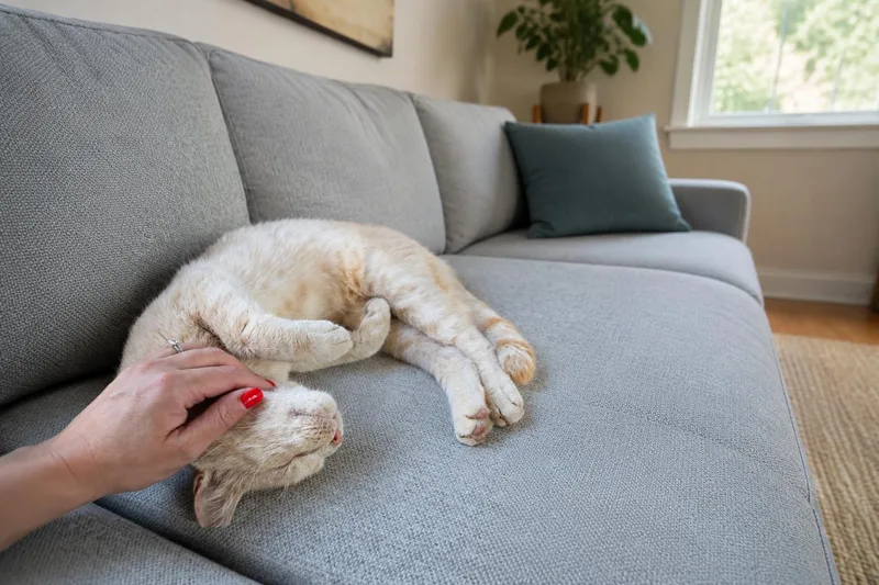 A senior medium-sized male Buff & White Tabby cat named Nathan for adoption in Dayville, CT
