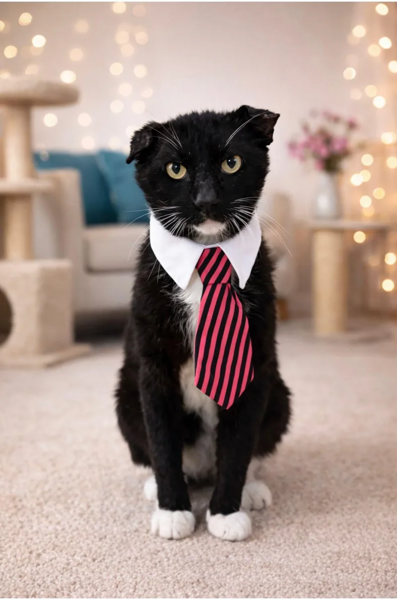 An adult medium-sized male Black & White / Tuxedo Domestic Short Hair cat named Bunny for adoption in Lauderhill, FL