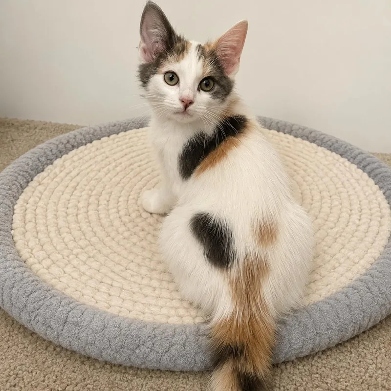 A baby small-sized female Calico Domestic Short Hair cat named Lady for adoption in Orange, CA