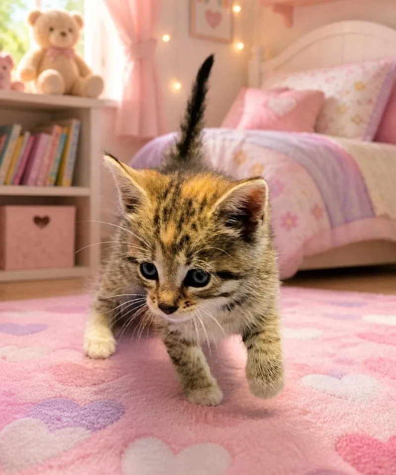 A baby small-sized female Domestic Short Hair cat named Alexis for adoption in Washington Court House, OH