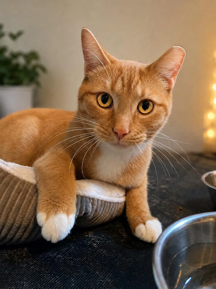 A young medium-sized male Orange & White Domestic Short Hair cat named Julius for adoption in Chicago, IL