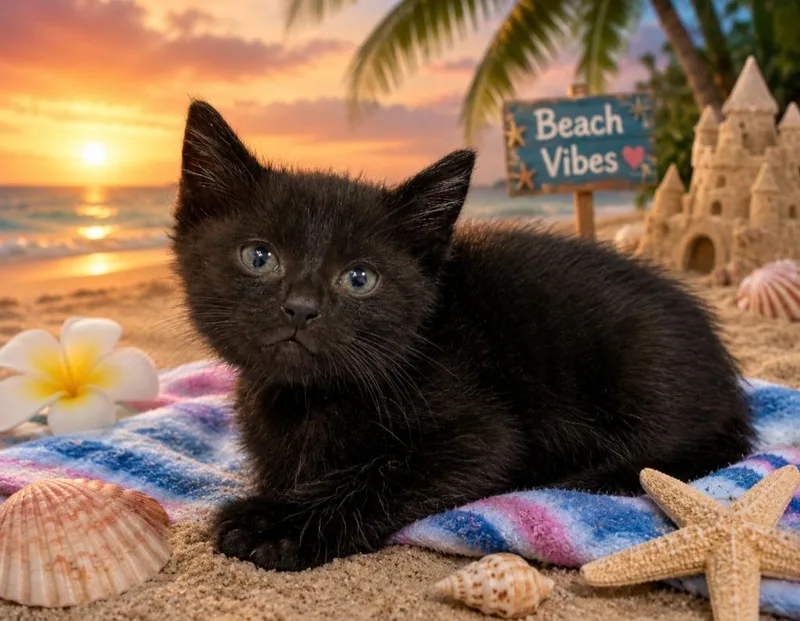 A baby small-sized female Domestic Short Hair cat named Pisces for adoption in Washington Court House, OH