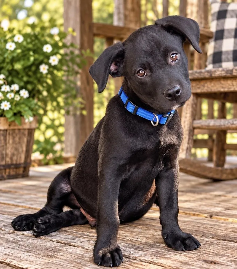 A baby medium-sized male Labrador Retriever dog named Shaq hoops litter for adoption in Horn Lake, MS