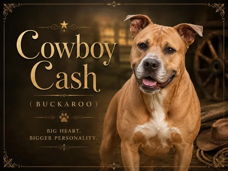 A young medium-sized male Apricot / Beige Labrador Retriever dog named Cowboy Cash for adoption in Farmington, MO