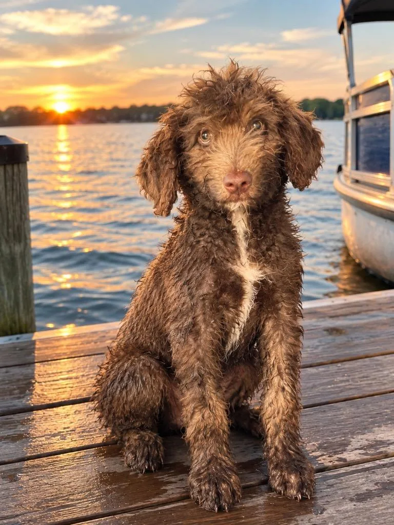 A baby large-sized male Poodle dog named Pacey for adoption in Claremore, OK