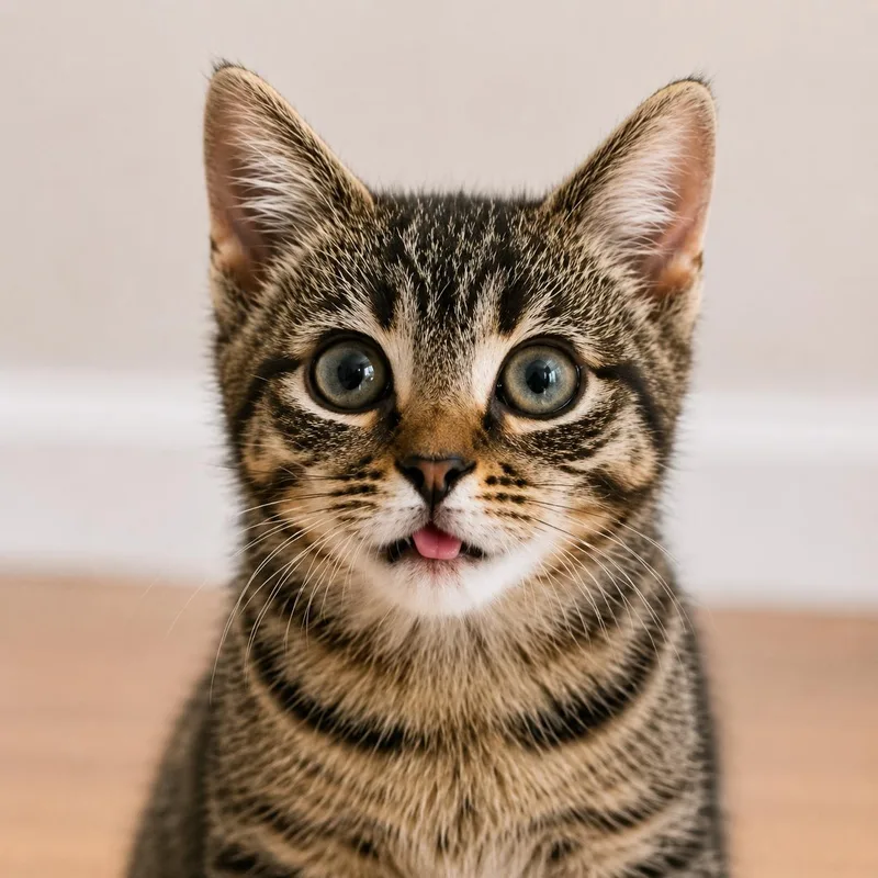 A baby medium-sized female Tabby (Brown / Chocolate) Domestic Short Hair cat named Tayzee for adoption in Hillsboro, TX