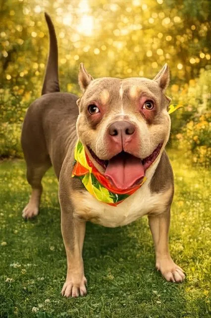An adult large-sized female American Bulldog dog named Athena for adoption in Miami, FL