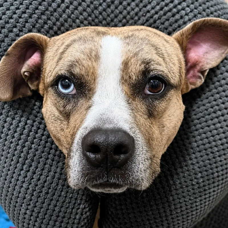 An adult medium-sized female American Bulldog dog named Peches MDAS A for adoption in Coral Gables, FL