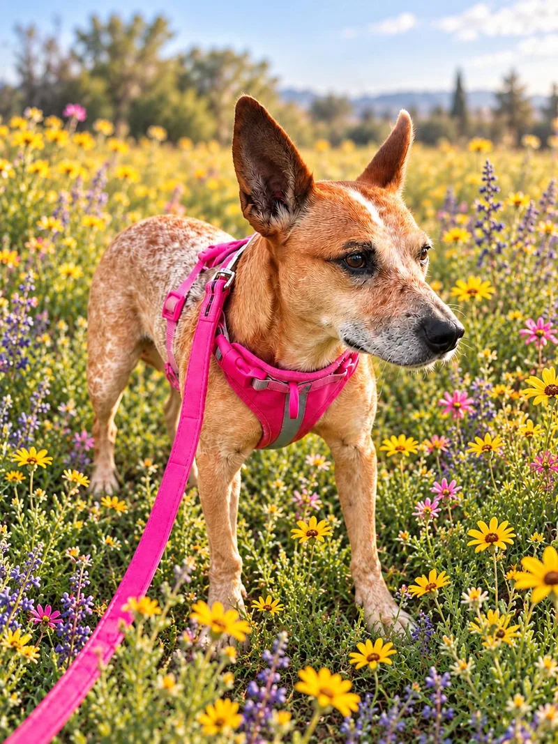 An adult medium-sized female Apricot / Beige Australian Cattle Dog / Blue Heeler dog named Red for adoption in Austin, TX