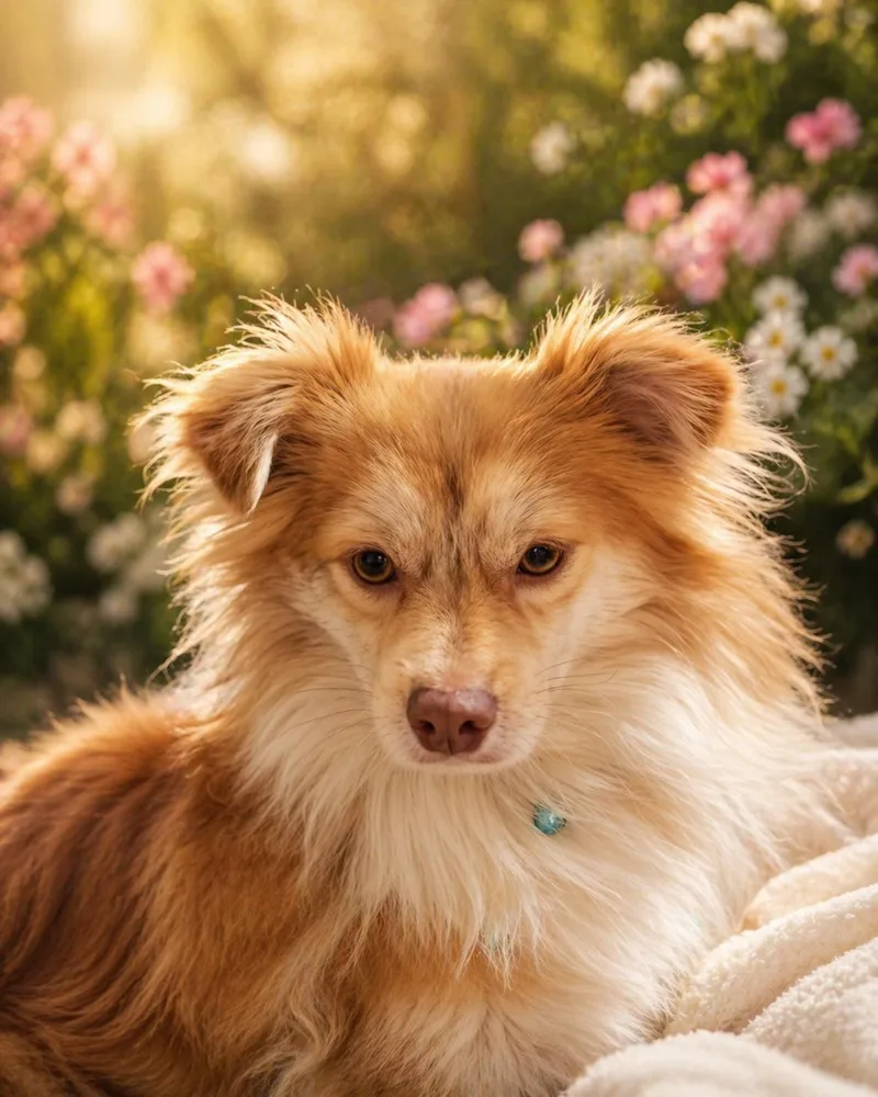 A young small-sized male Pomeranian dog named Foxy Pawpaw for adoption in Bakersfield, CA