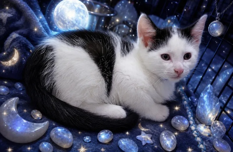 A baby small-sized male Domestic Short Hair cat named Malachite for adoption in Washington Court House, OH