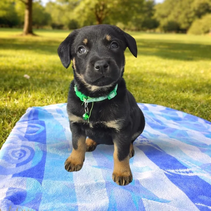 A baby medium-sized female Mixed Breed dog named Jigglypuff for adoption in Henderson, NV