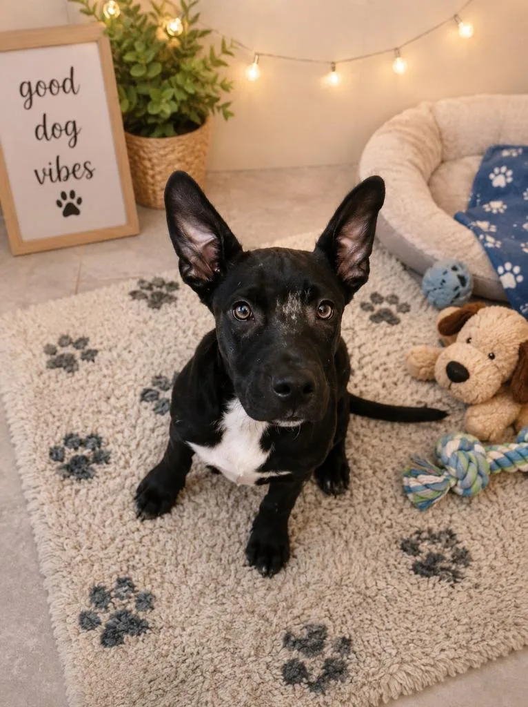 A baby medium-sized female Terrier dog named Charity for adoption in Athens, TN