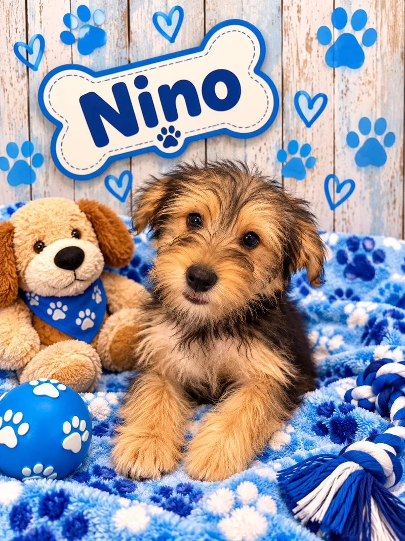 A young medium-sized male Yorkshire Terrier dog named Nino for adoption in Union Beach, NJ