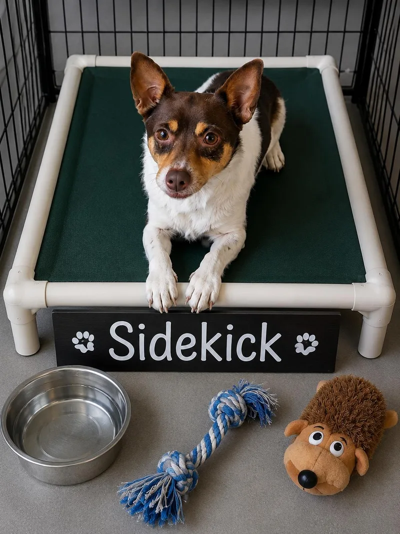 A young small-sized male Red / Chestnut / Orange Chihuahua dog named Sidekick for adoption in Momence, IL