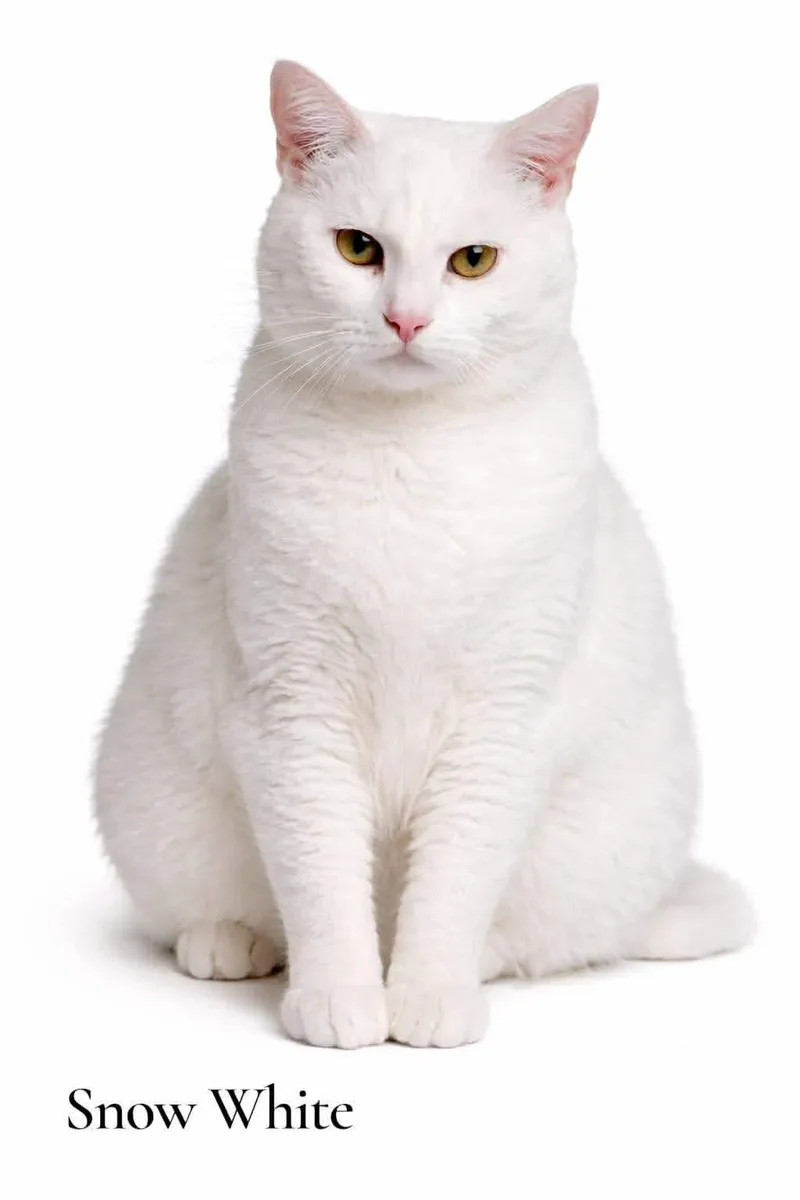 An adult large-sized female White Domestic Short Hair cat named Snow White for adoption in Stevensville, MI