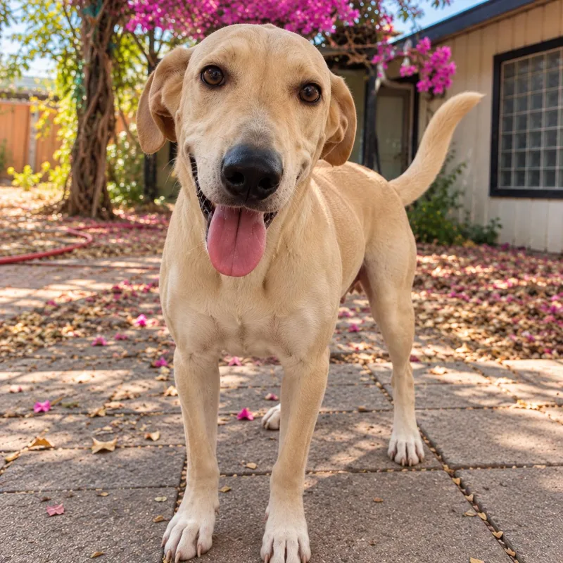 An adult medium-sized female Yellow Labrador Retriever dog named Sundance for adoption in Hillsborough, NJ