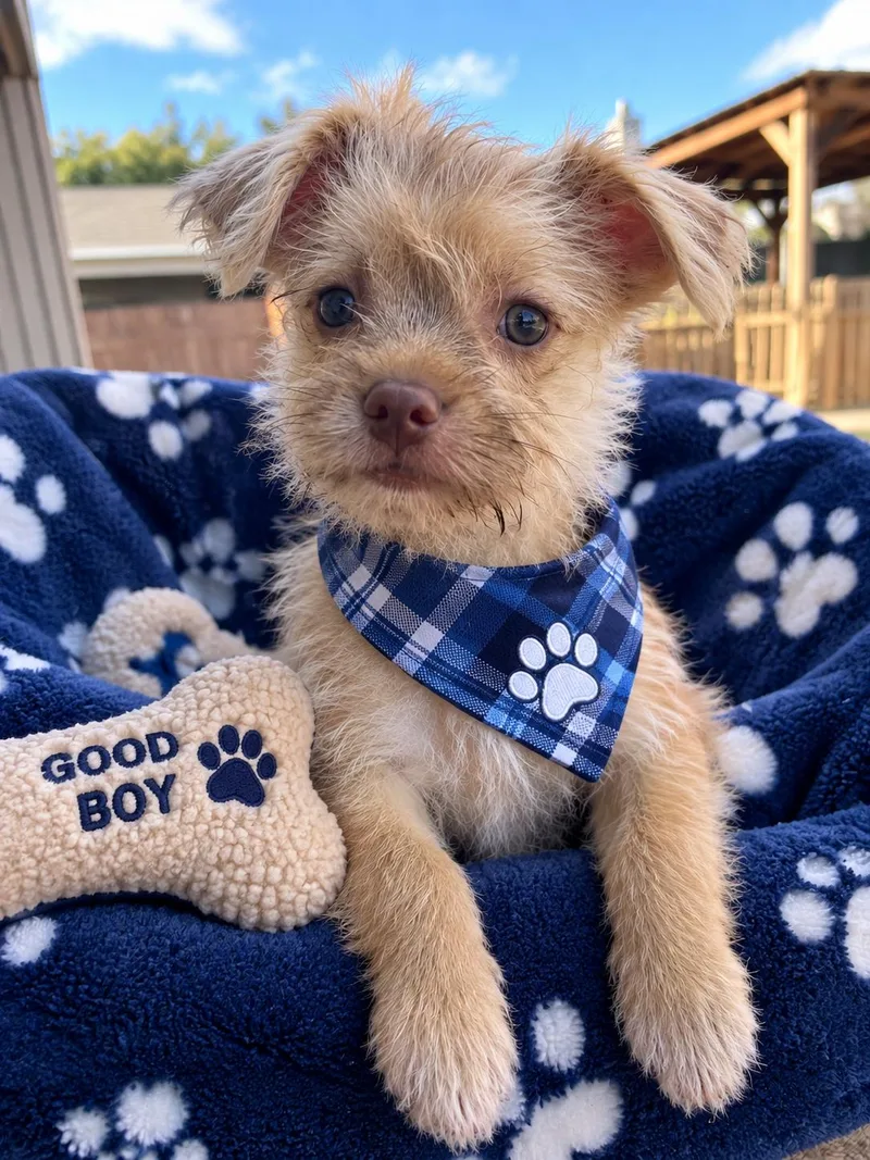 A baby small-sized male Border Terrier dog named Teddy for adoption in Trinity, AL
