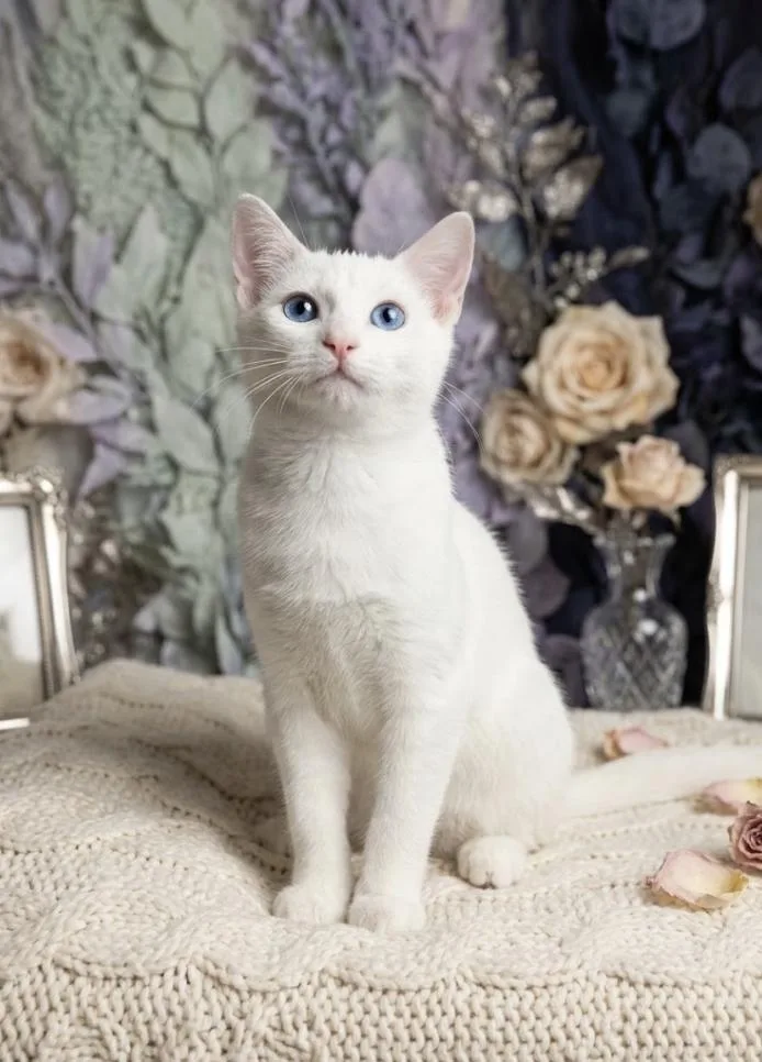 A baby medium-sized female Siamese cat named Pingo Sister of for adoption in Spring Branch, TX