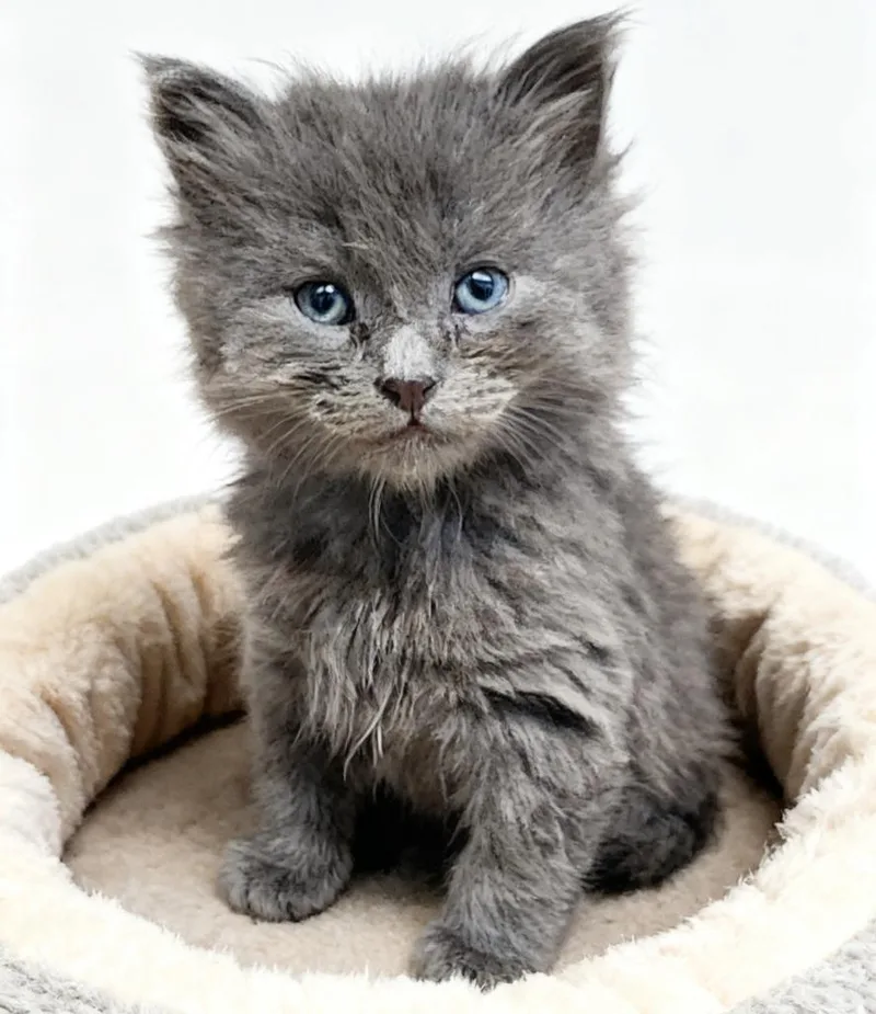 A baby small-sized male Domestic Medium Hair cat named Harry for adoption in Cottonwood, AZ