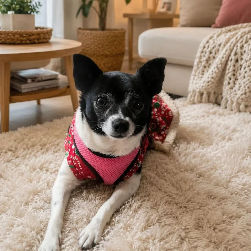 A senior small-sized female Black Rat Terrier dog named Cuquis for adoption in San Diego, CA