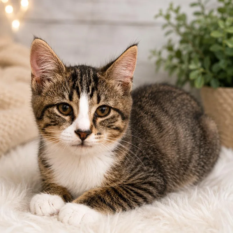 A baby small-sized male Brown / Chocolate Domestic Short Hair cat named Tyson for adoption in Waldorf, MD