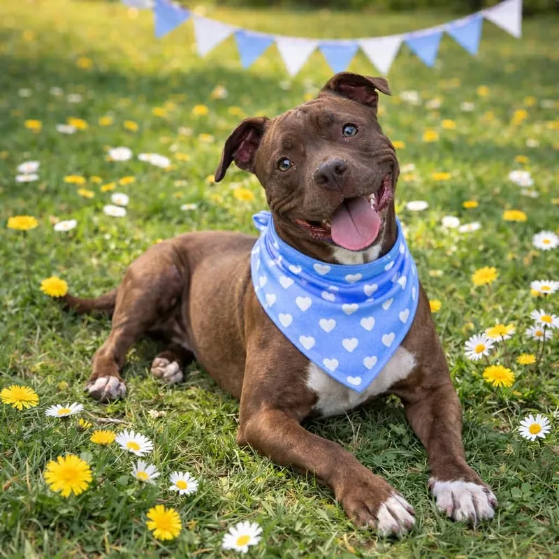 A young medium-sized male Bulldog dog named Honey Almond for adoption in Allen, TX