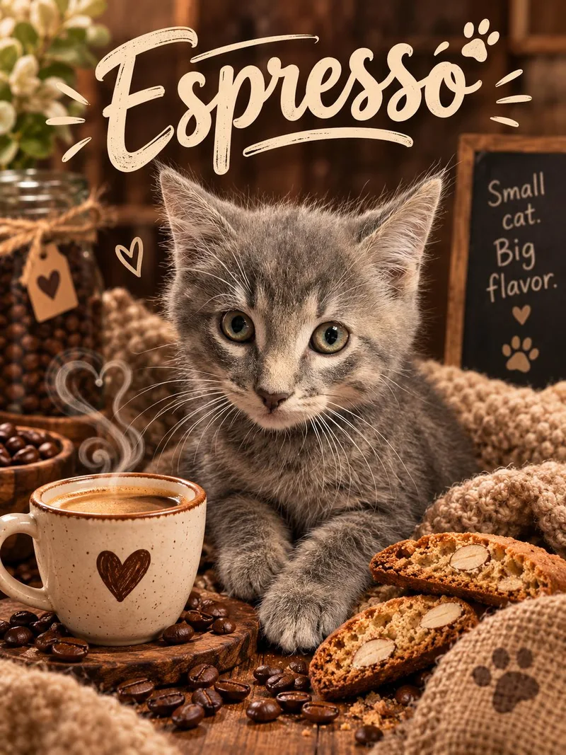 A baby medium-sized male Tabby (Gray / Blue / Silver) Domestic Short Hair cat named Espresso for adoption in Orleans, VT