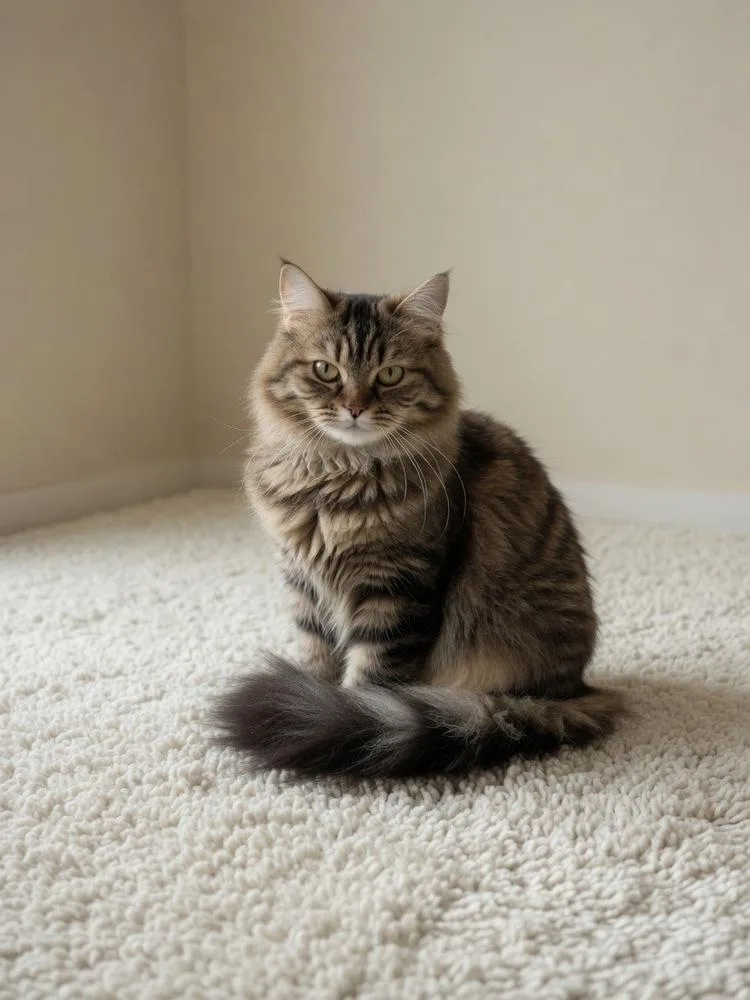 A young medium-sized female Siberian cat named Astrid for adoption in Vienna , VA