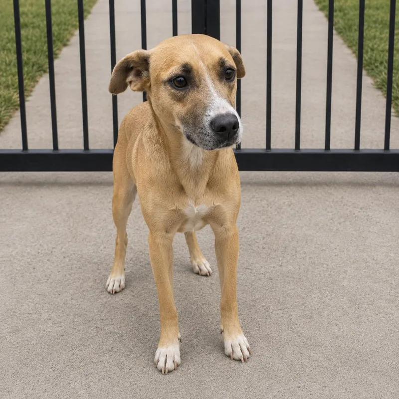 An adult medium-sized female Brown / Chocolate Shepherd dog named Puddle for adoption in Orangeburg, SC