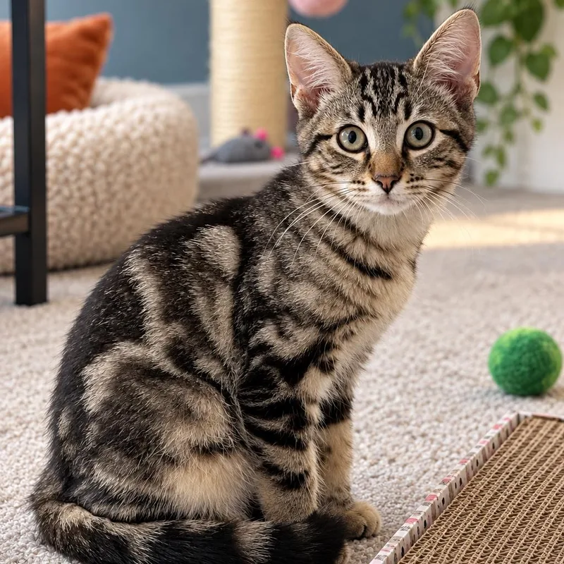 A baby small-sized male Domestic Short Hair cat named Wolfsbane for adoption in Hopkinton, MA