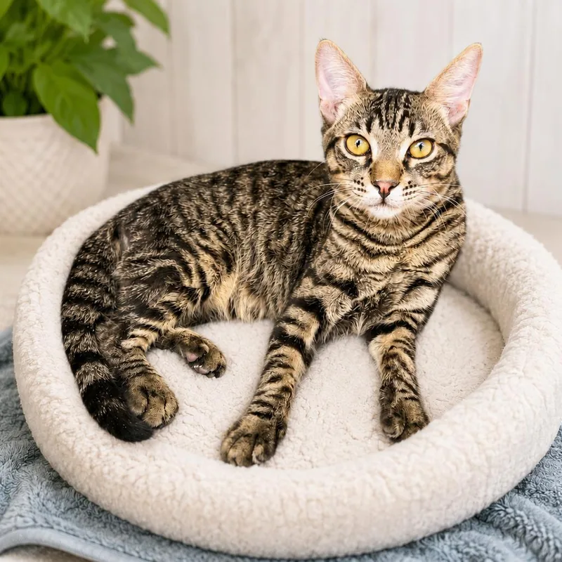 A young small-sized male Brown / Chocolate Domestic Short Hair cat named Rinse for adoption in San Diego, CA