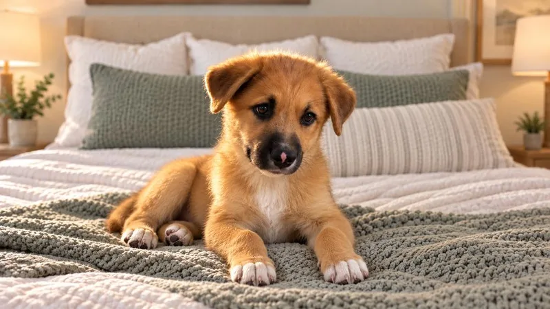 A baby medium-sized male Shepherd dog named Wally for adoption in Thornton, CO
