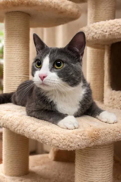 A baby medium-sized male Domestic Short Hair cat named Deacon for adoption in Lancaster, PA