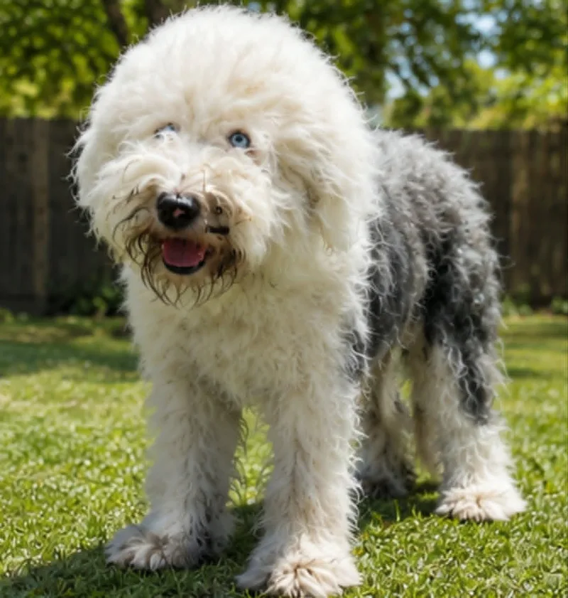 A baby medium-sized female Sheep Dog dog named Avalon Ice for adoption in Minneapolis, MN