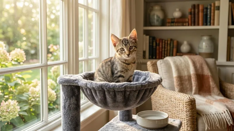 A baby medium-sized female Tabby (Brown / Chocolate) Domestic Short Hair cat named Skittles for adoption in Tuttle, OK