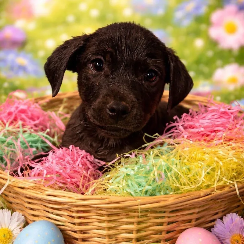 A baby medium-sized male Black Mixed Breed dog named Preston Burke for adoption in Fredericksburg, VA