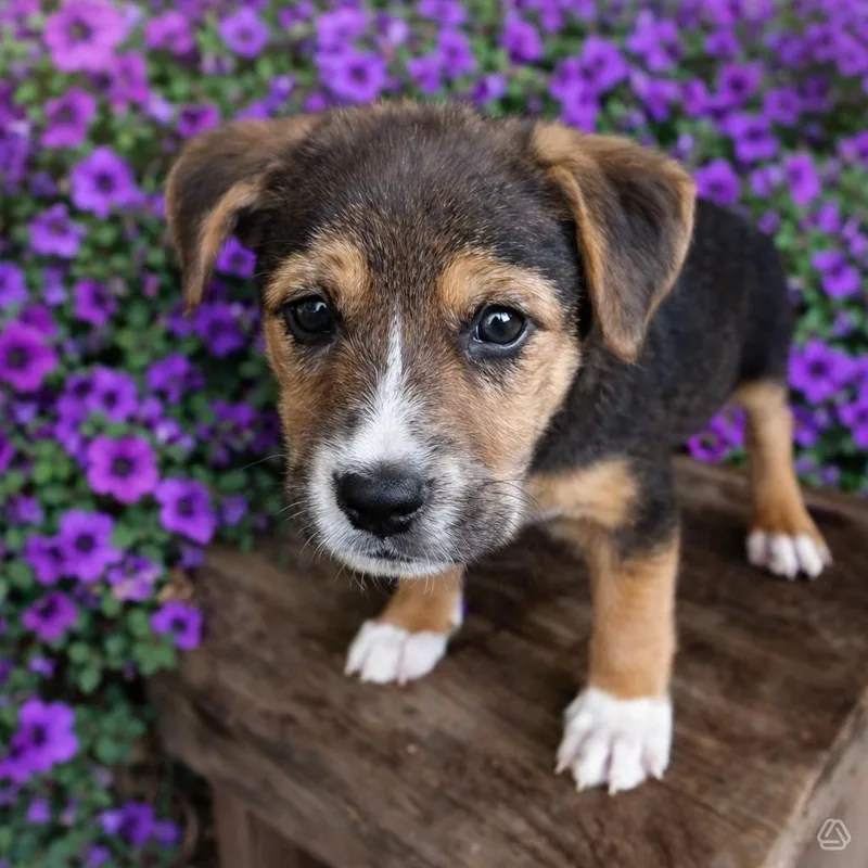 A baby medium-sized female Tricolor (Brown, Black, & White) German Shepherd Dog dog named Mini for adoption in Aguanga, CA