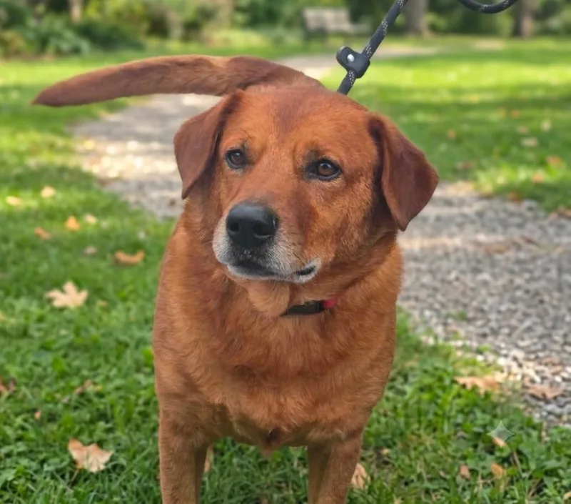 An adult medium-sized male Labrador Retriever dog named Dooley for adoption in Roswell, GA