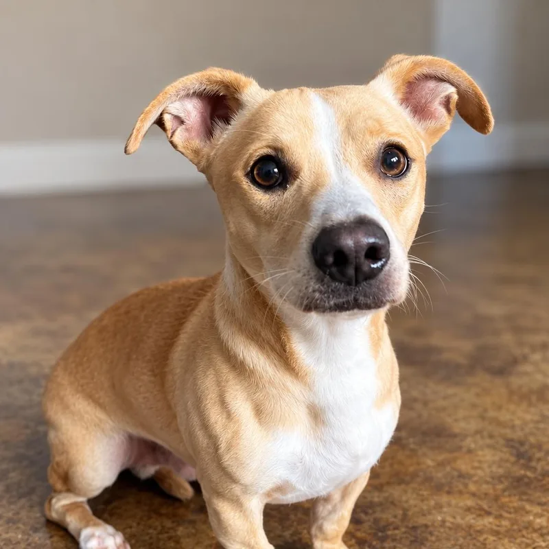 A young small-sized male Yellow / Tan / Blond / Fawn Terrier dog named Bo for adoption in House Springs, MO