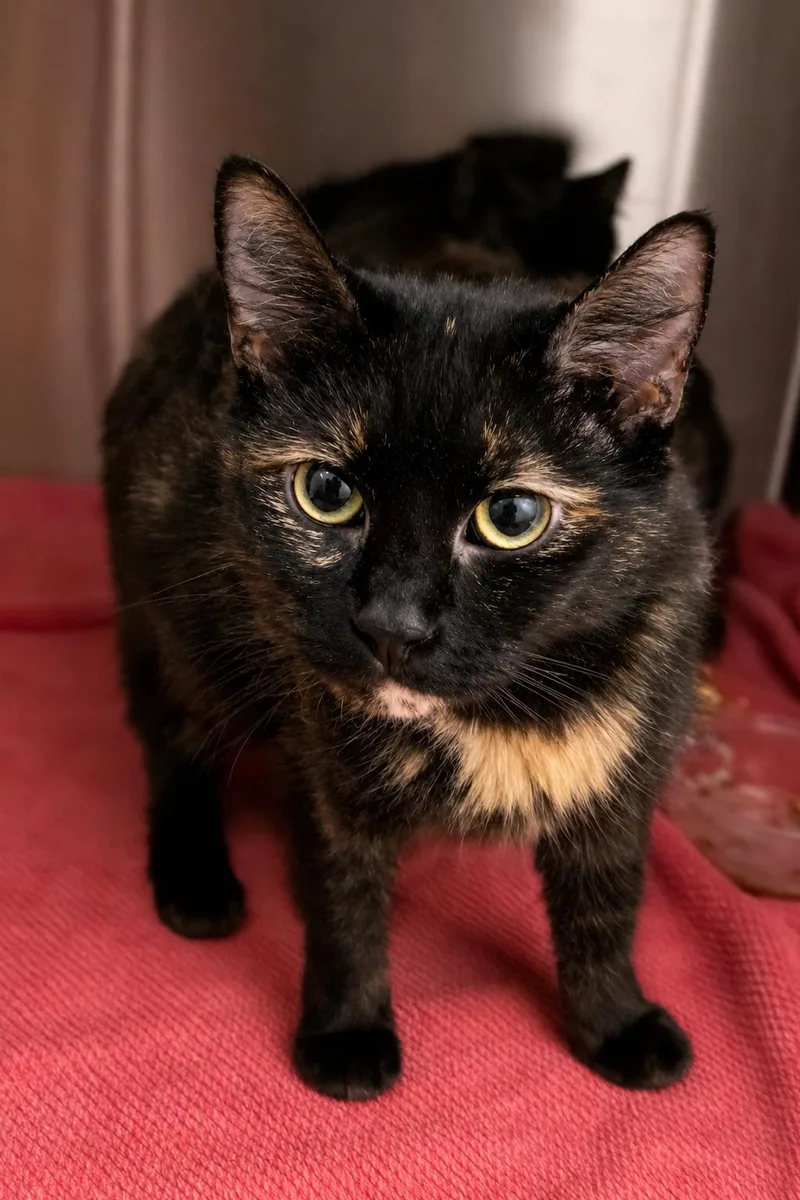A young medium-sized female Domestic Medium Hair cat named Lolakc for adoption in Greenville, DE
