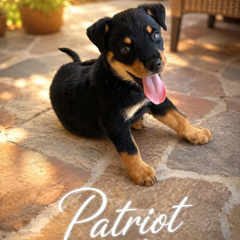 A baby medium-sized male Black Labrador Retriever dog named Patriot for adoption in Mount Pleasant, TX
