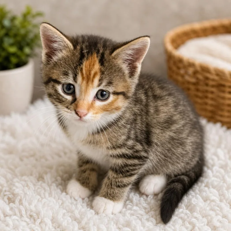 A young medium-sized female Domestic Short Hair cat named Mitzie for adoption in Pittsfield, IL