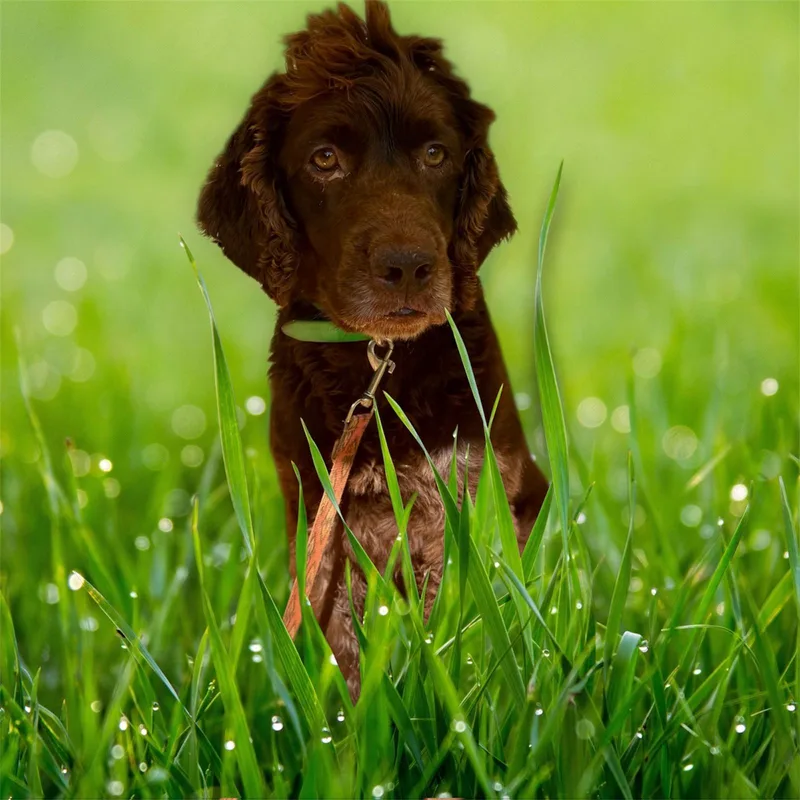 An adult medium-sized male Brown / Chocolate Boykin Spaniel dog named Gunner for adoption in Hartwell, GA