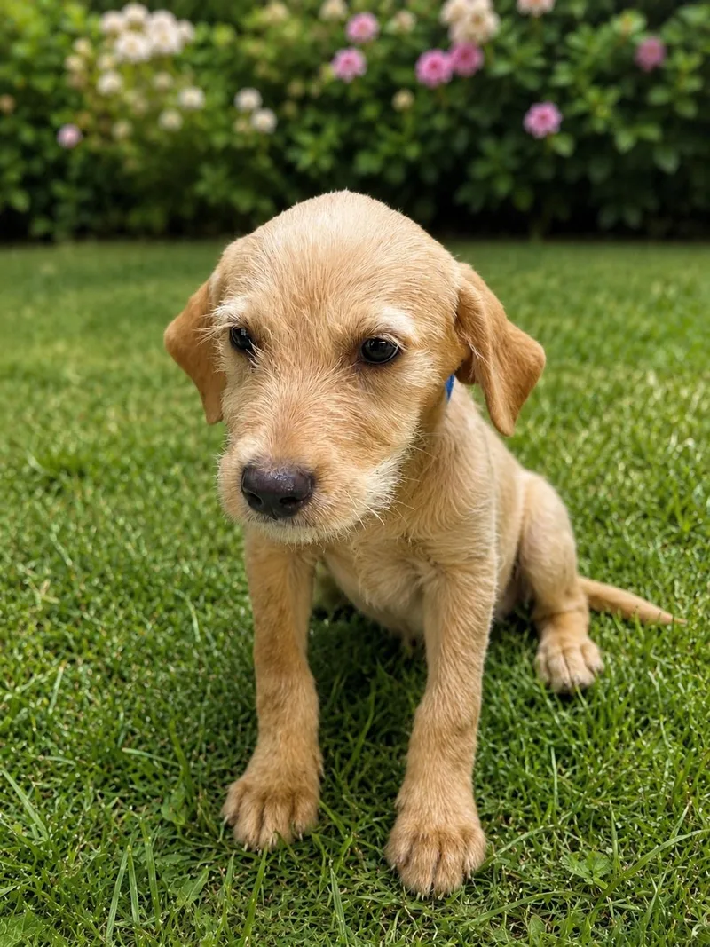A baby medium-sized male White / Cream Labrador Retriever dog named Jessie for adoption in Pleasant Valley, NY