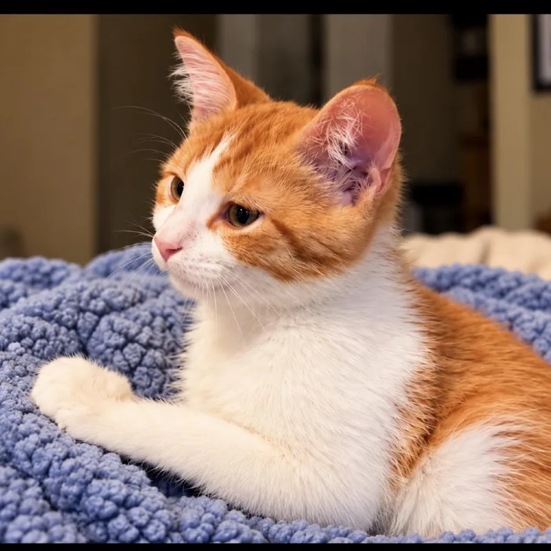 A baby small-sized male Orange / Red Domestic Short Hair cat named Garfield for adoption in Wadena, MN