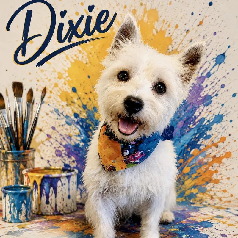 A young small-sized female Yellow / Tan / Blond / Fawn West Highland White Terrier / Westie dog named Dixie for adoption in Broken Arrow, OK
